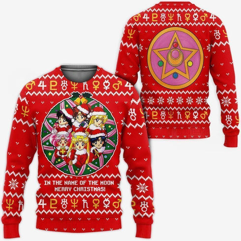 Divesart - Sailor Moon Ugly Christmas Sweater and Hoodie Anime Xmas Gifts Idea