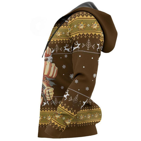 Divesart - Luffy Gomu Gomu Ugly Sweater Xmas One Piece Anime Chrismast