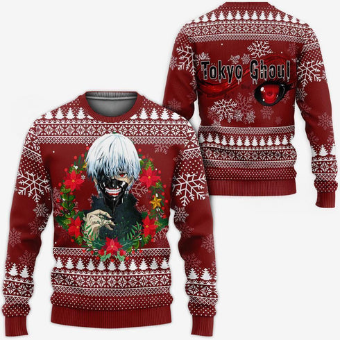 Divesart - Ken Kaneki Cool Ugly Christmas Sweater and Hoodie Tokyo Ghoul Gift Idea