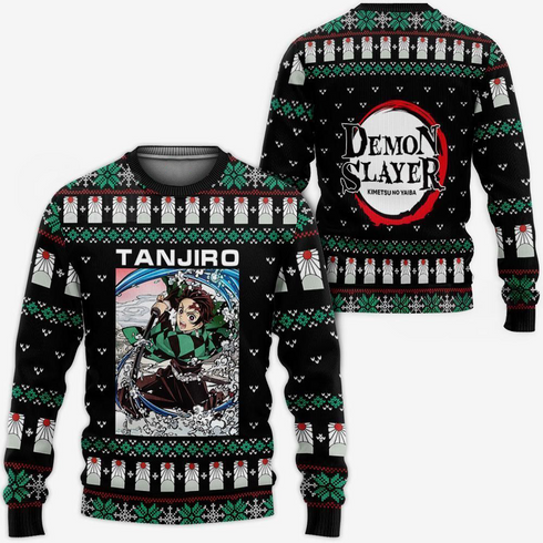 Divesart - Tanjiro Kamado Ugly Sweater Christmas Demon Slayer Anime Gift