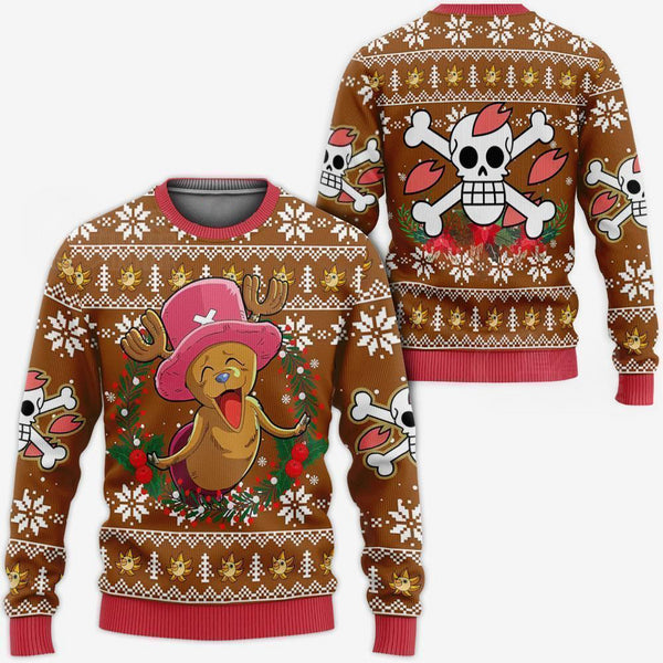 Divesart - Happy ChOne Pieceper Ugly Christmas Sweater and Hoodie One Piece Anime Xmas