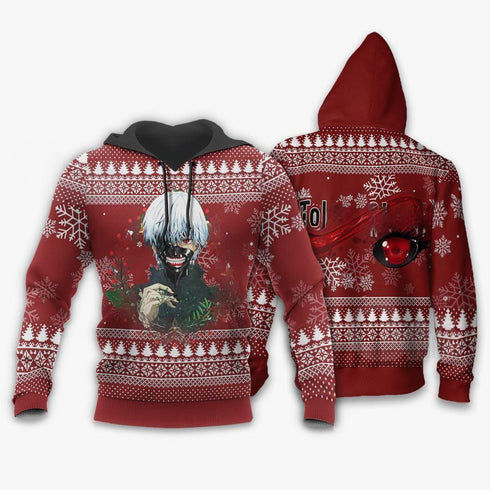 Divesart - Ken Kaneki Cool Ugly Christmas Sweater and Hoodie Tokyo Ghoul Gift Idea