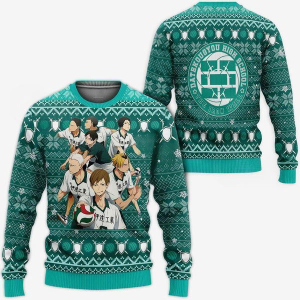 Divesart - Dateko Ugly Christmas Sweater and Hoodie Date Tech High Haikyuu Xmas
