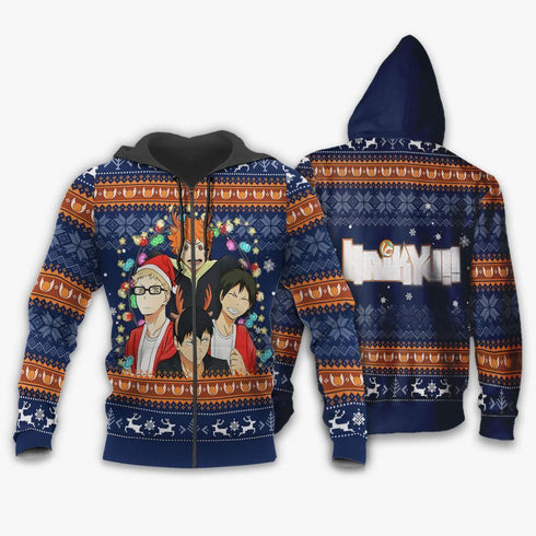Divesart - Haikyuu Ugly Christmas Sweater and Hoodie Haikyuu Anime Xmas Gift