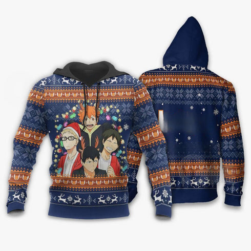 Divesart - Haikyuu Ugly Christmas Sweater and Hoodie Haikyuu Anime Xmas Gift