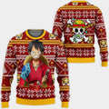 Divesart - Luffy Ugly Christmas Sweater and Hoodie Custom Wano One Piece Anime Xmas Gifts