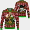 Divesart - Zoro Ugly Christmas Sweater and Hoodie Custom Wano One Piece Anime Xmas Gifts