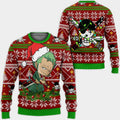 Divesart - Zoro Ugly Christmas Sweater and Hoodie Custom One Piece Anime Xmas Gifts