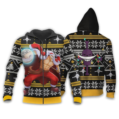 Divesart - Whitebeard Ugly Christmas Sweater and Hoodie Custom One Piece Anime Xmas Gifts