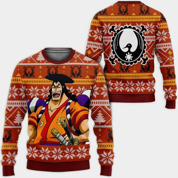 Divesart - Kozuki Oden Ugly Christmas Sweater and Hoodie Custom One Piece Anime Xmas Gifts