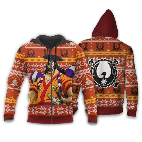 Divesart - Kozuki Oden Ugly Christmas Sweater and Hoodie Custom One Piece Anime Xmas Gifts