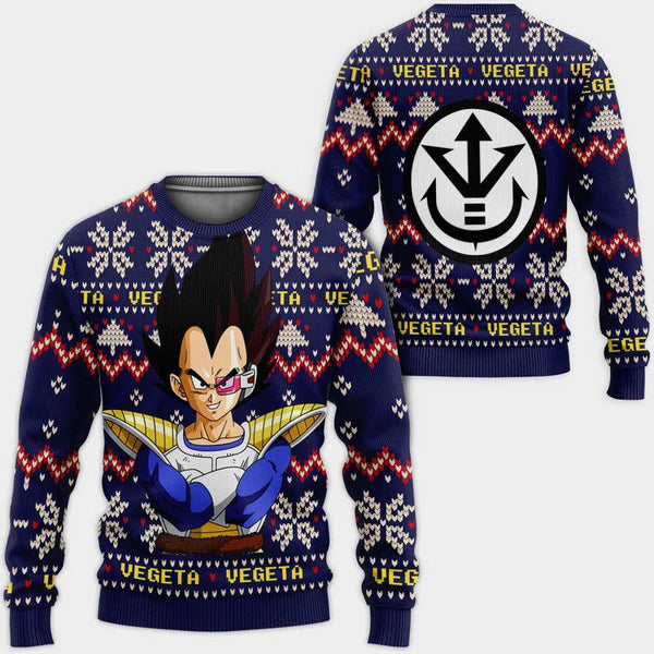 Divesart - Prince Vegeta Christmas Sweater Custom Anime DB Xmas Gifts