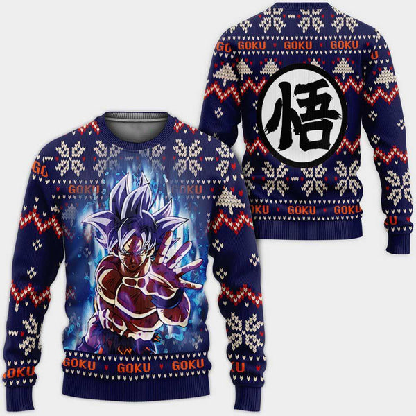 Divesart - Goku Ultra Instinct Christmas Sweater Custom Anime DB Xmas Gifts