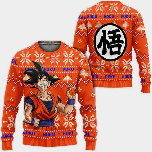 Divesart - Goku Ugly Christmas Sweater and Hoodie Custom Anime DB Xmas Gifts