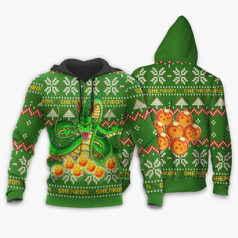 Divesart - Shenron Ugly Christmas Sweater and Hoodie Custom Anime DB Xmas Gifts