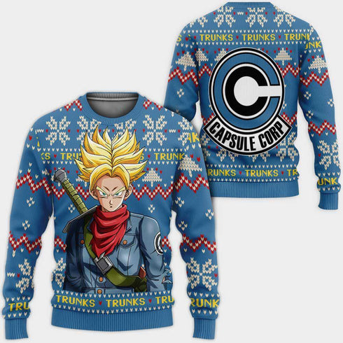 Divesart - Future Trunks Ugly Christmas Sweater and Hoodie Custom Anime DB Xmas Gifts