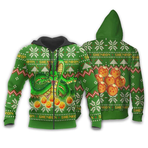 Divesart - Shenron Ugly Christmas Sweater and Hoodie Custom Anime DB Xmas Gifts