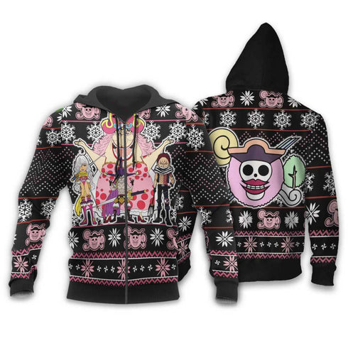 Divesart - Big Mom Pirates Ugly Christmas Sweater and Hoodie Custom Anime One Piece Xmas Gifts