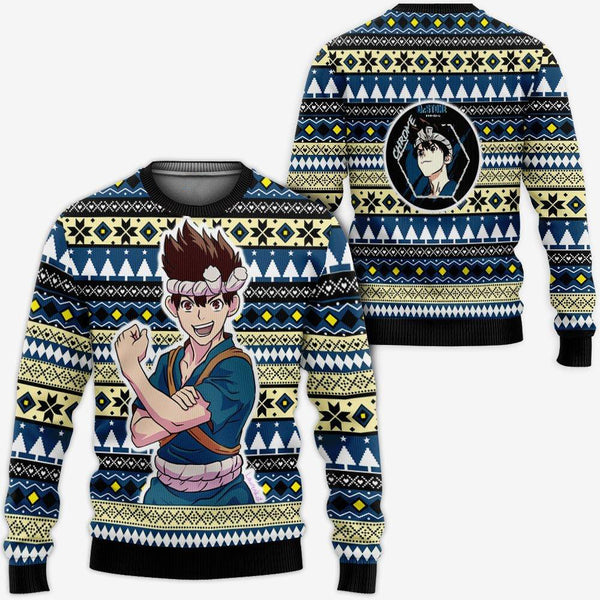 Divesart - Kuromu Chrome Ugly Christmas Sweater and Hoodie Custom Anime Dr Stone Xmas Gifts