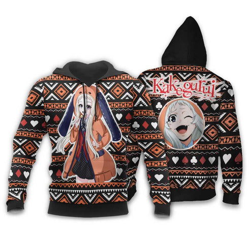 Divesart - Runa Yomozuki Ugly Christmas Sweater and Hoodie Custom Anime Kakegurui Xmas Gifts