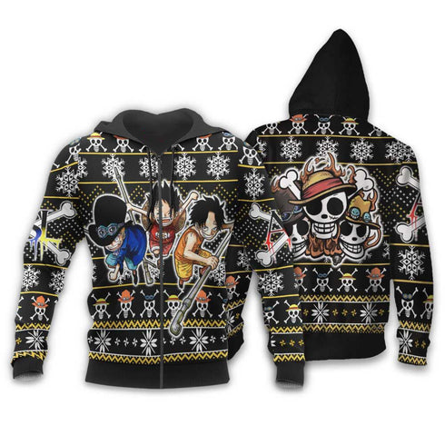 Divesart - ASL Pirates Ugly Christmas Sweater and Hoodie Custom Anime One Piece Xmas Gifts