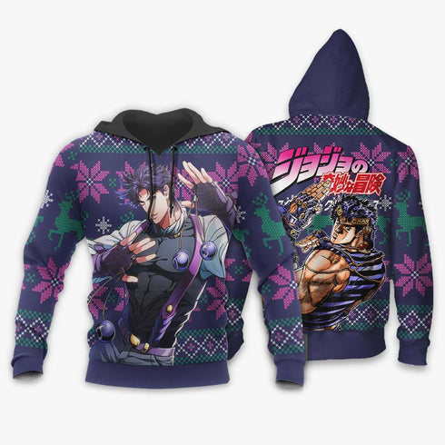 Divesart - Jonathan Joestar Ugly Christmas Sweater and Hoodie Custom Anime Jojo's Bizzare Adventure Xmas Gifts