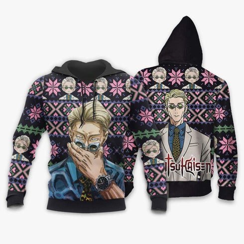 Divesart - Kento Nanami Ugly Christmas Sweater and Hoodie Custom Anime Jujutsu Kaisen Xmas Gifts