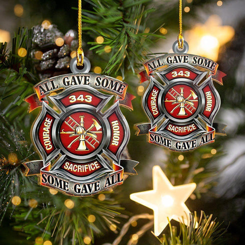 giftngon - Personalized Firefighter Christmas Ornament | Custom Shaped Ornament New V4