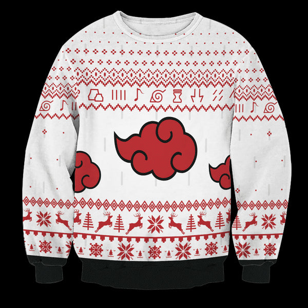 Divesart - AKT White Christmas Unisex Wool Sweater - Ugly Christmas Sweater