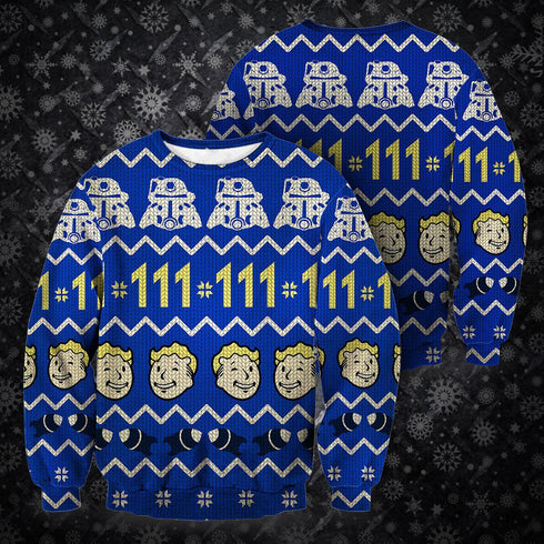 Divesart - Bunker Holiday Unisex Wool Sweater - Ugly Christmas Sweater