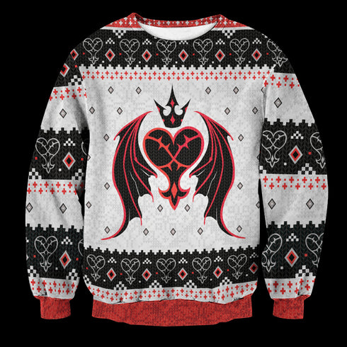 Divesart - Heartless Christmas Unisex Wool Sweater - Ugly Christmas Sweater