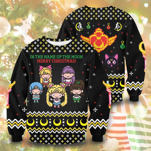 Divesart - In The Name of The Moon Unisex Wool Sweater - Ugly Christmas Sweater