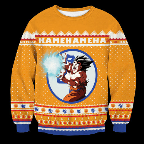 Divesart - Kamehameha Christmas Unisex Wool Sweater - Ugly Christmas Sweater
