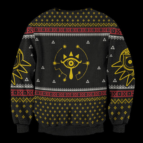 Legend of Zelda Triforce Christmas Unisex Wool Sweater
