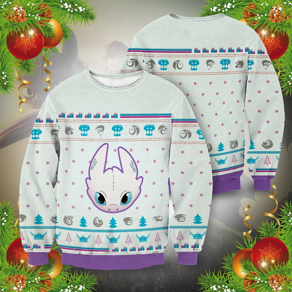 Divesart - Light Fury Christmas Unisex Wool Sweater - Ugly Christmas Sweater