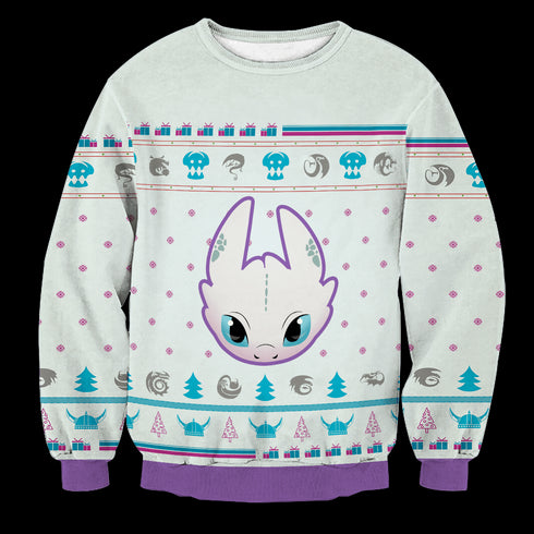 Divesart - Light Fury Christmas Unisex Wool Sweater - Ugly Christmas Sweater