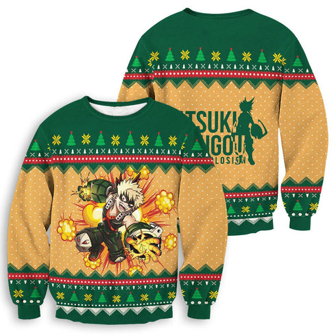 Divesart - New Katsuki Boom Unisex Wool Sweater - Ugly Christmas Sweater