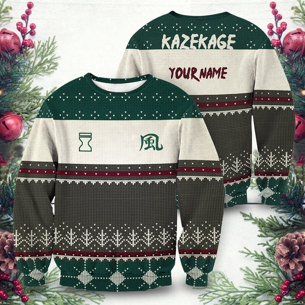 Divesart - Personalized Hidden Sand Kazekage Unisex Wool Sweater - Ugly Christmas Sweater