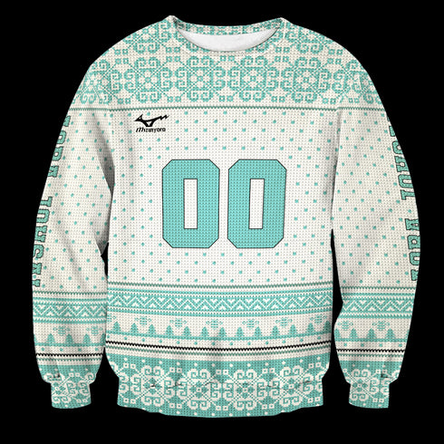 Personalized Team Aoba Johsai Christmas Unisex Wool Sweater