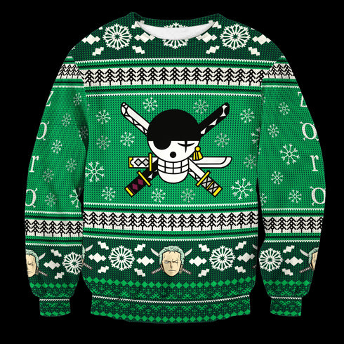 Divesart - Pirate Zoro Unisex Wool Sweater - Ugly Christmas Sweater