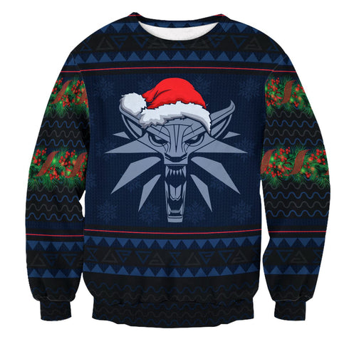 Divesart - Witcher Geralt Christmas Unisex Wool Sweater - Ugly Christmas Sweater