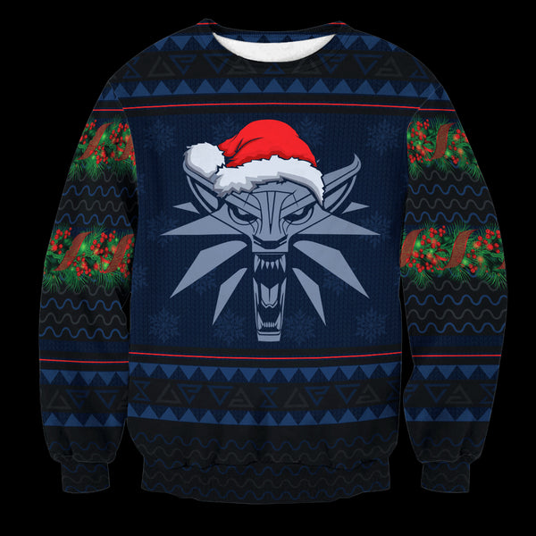 Divesart - Witcher Geralt Christmas Unisex Wool Sweater - Ugly Christmas Sweater