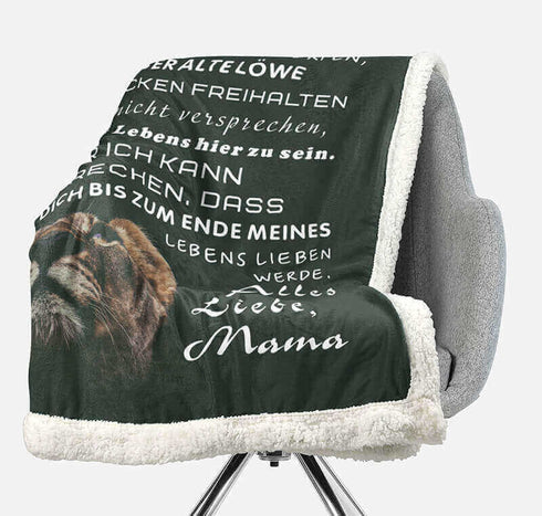 Divesart - Decke von Mutter zu Tochter - "Löwenliebe"