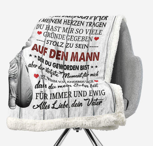 Divesart - Decke vom Vater an den Sohn - "Mein kleiner Junge"