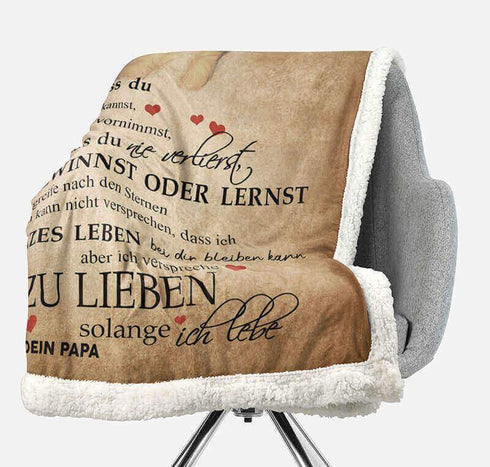 Divesart - Decke vom Vater an die Tochter - "Ich werde immer bei dir sein"