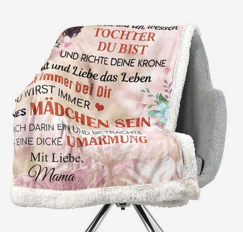 Divesart - Decke von Mutter zu Tochter - "Mamas Prinzessin"