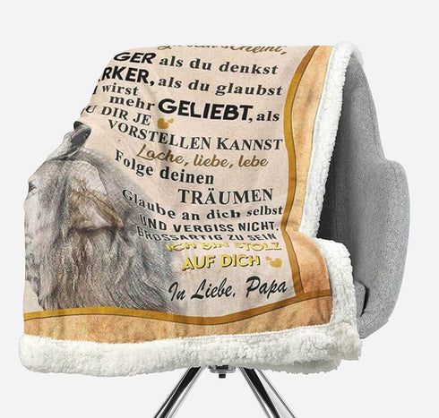 Divesart - Decke vom Vater an den Sohn - "Wolfs Liebkosung"