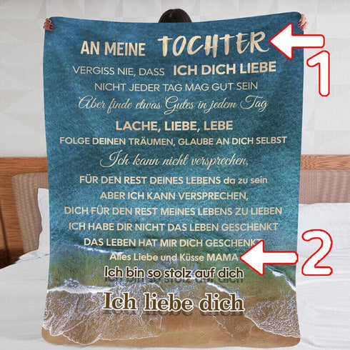 Divesart - Decke von Mutter zu Tochter - "Meer der Liebe"