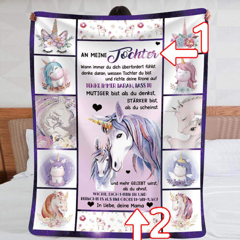 Divesart - Decke von Mutter zu Tochter - "Fabelhafte Welt"