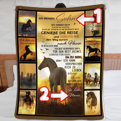 Divesart - Decke von Mutter zu Sohn - "Majestätischer Sonnenuntergang"